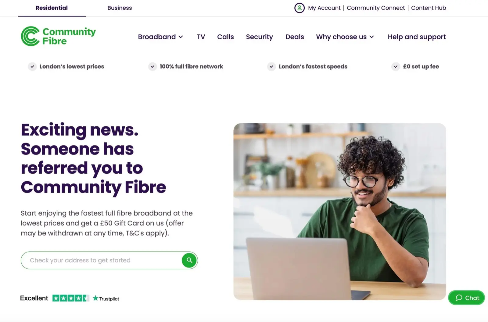 Community Fibre London broadband new customer offer