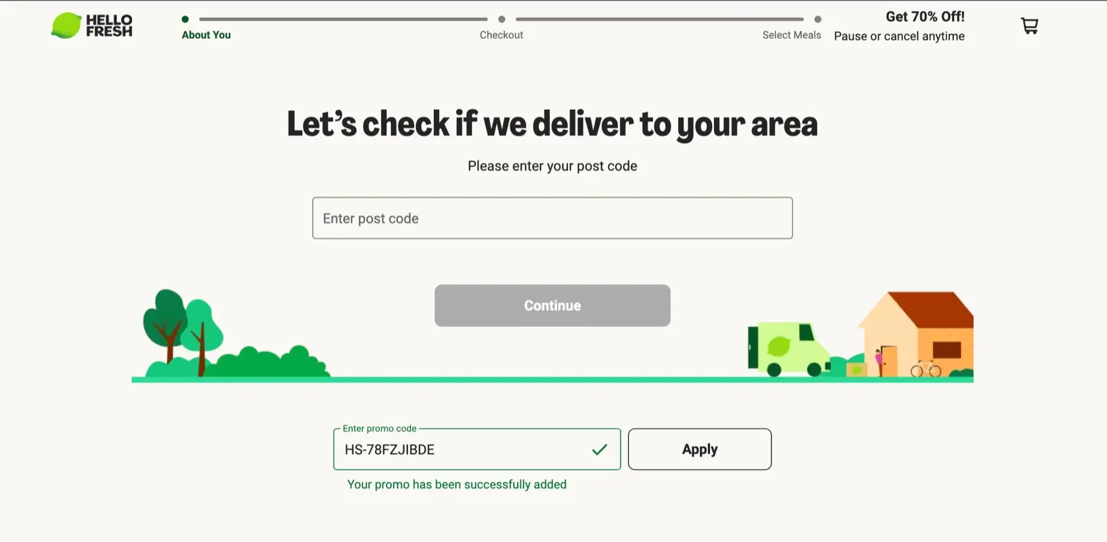 HelloFresh new customer recipe box discount