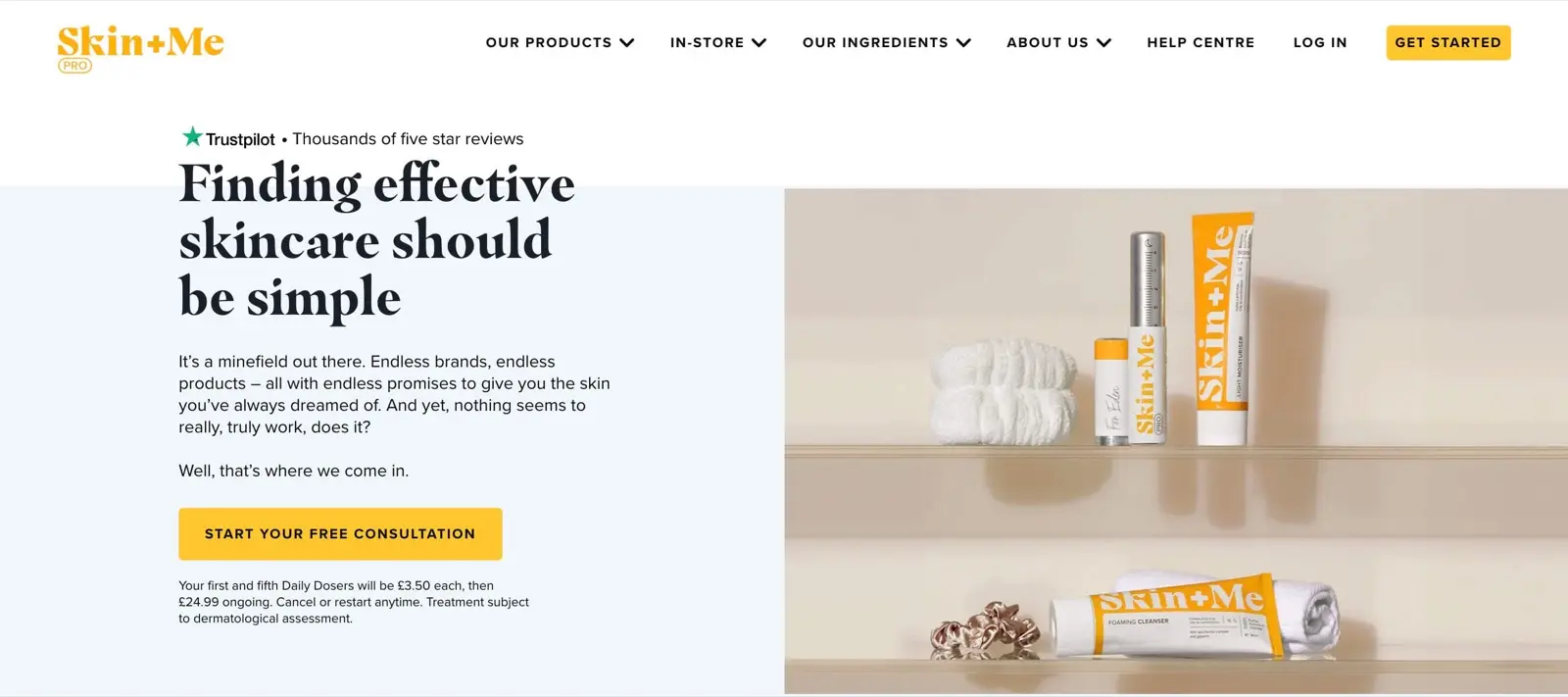 Skin and Me new user skincare discount