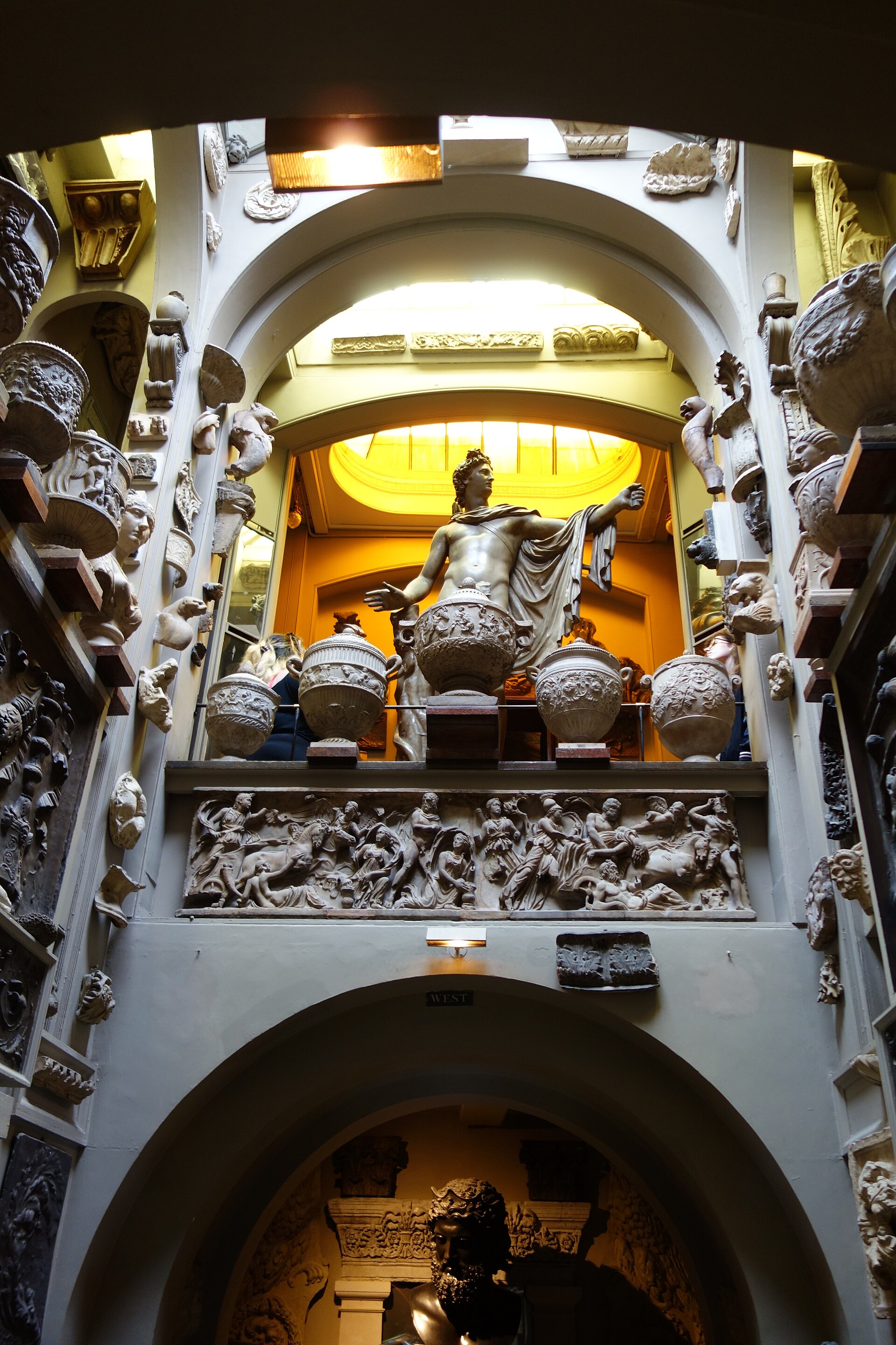 An artefact-filled interior at Sir John Soane's Museum